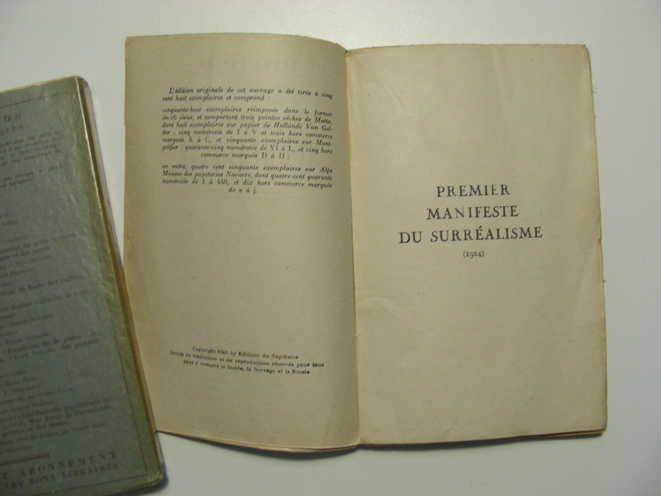Les manifestes du surréalisme suivis de Prolégomènes à un troisième Manifeste du surréalisme ou non